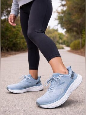 Hoka Sky Blue Lightweight Running Sneakers